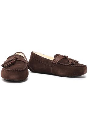 Australia Luxe Collective Patrese Shearling Loafers In Chocolate