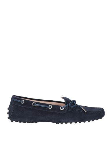 Tod's Woman Loafers Black Size 7 Soft Leather In Navy Blue