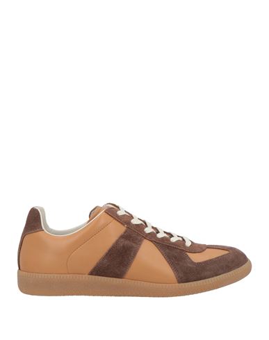 Maison Margiela Man Sneakers Tan Size 9.5 Soft Leather In Brown