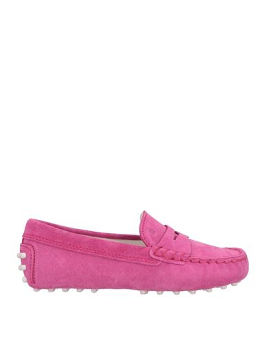 Tod's Toddler Girl Loafers Magenta Size 10c Soft Leather In Magenta