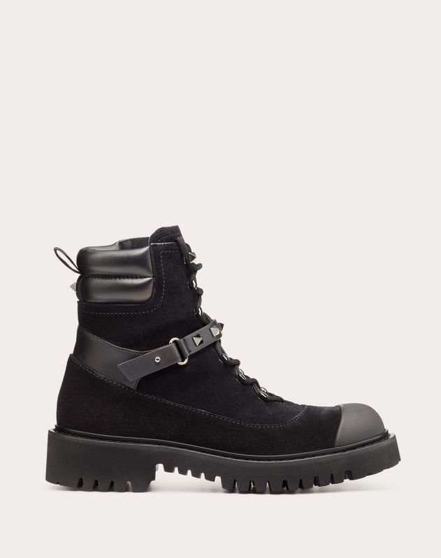 Rockstud Split Leather Boot 15 mm for Woman | Valentino Online Boutique