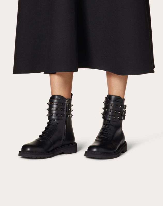 valentino rockstud combat boots