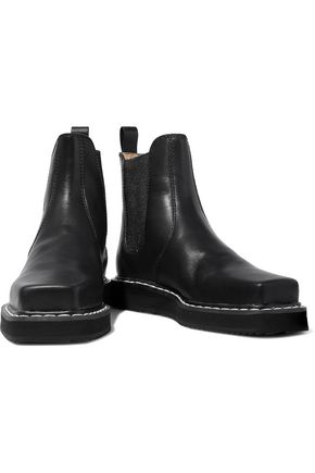 Leuk vinden Terugroepen behalve voor Jil Sander Navy Woman Leather Platform Ankle Boots Black | ModeSens