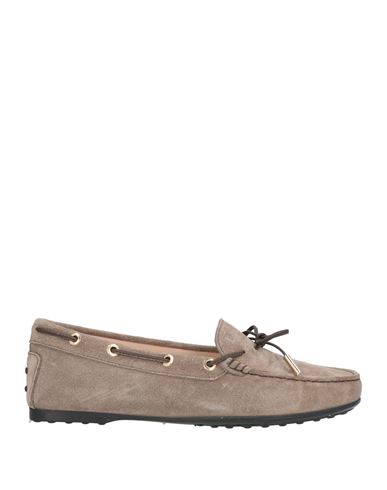 Tod's Woman Loafers Taupe Size 8 Leather