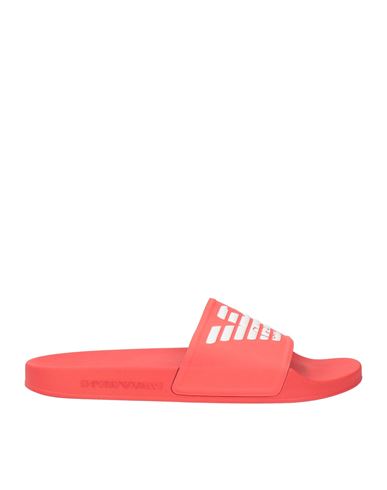 Shop Emporio Armani Man Sandals Red Size 8.5 Pvc - Polyvinyl Chloride