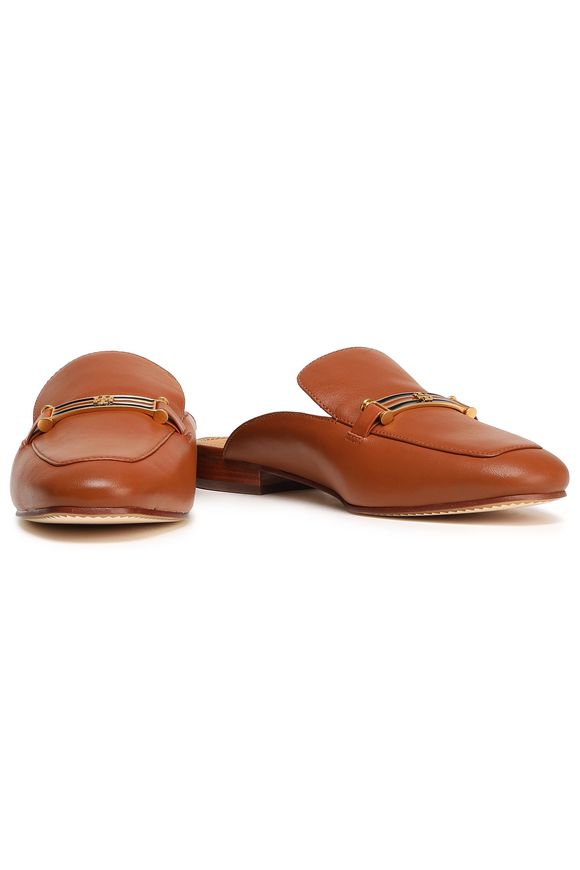 ff embossed leather mules