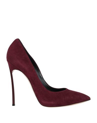 Casadei Woman Pumps Burgundy Size 11 Soft Leather In Red