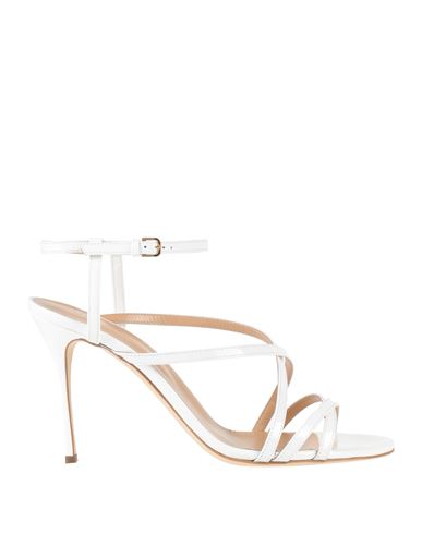 Sergio Rossi Woman Sandals White Size 8 Calfskin
