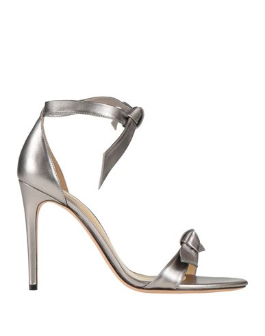 Alexandre Birman Woman Sandals Lead Size 11 Soft Leather In Metallic