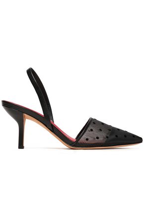 diane von furstenberg mortelle leather slingback pumps