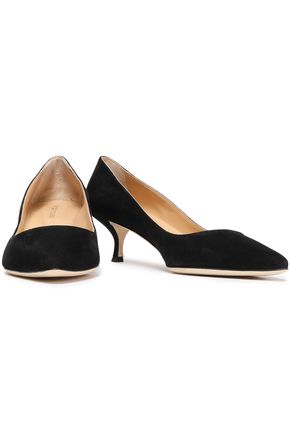 CD 26 High Heel Pump Flower 45 Black Sheepskin Ribbon 679717