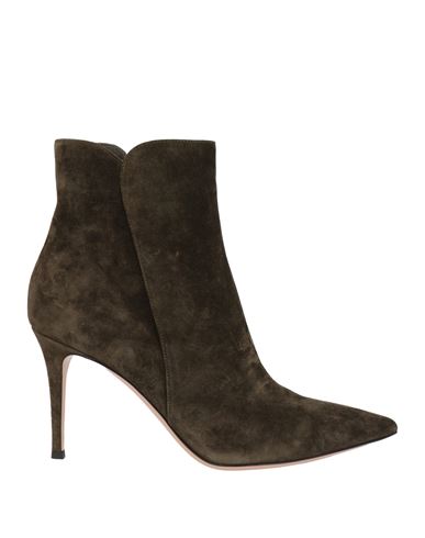 Gianvito Rossi Woman Ankle Boots Military Green Size 7 Soft Leather