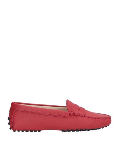 Tod's Woman Loafers Brick Red Size 7 Calfskin