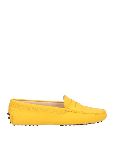 Shop Tod's Woman Loafers Ocher Size 7 Calfskin In Yellow
