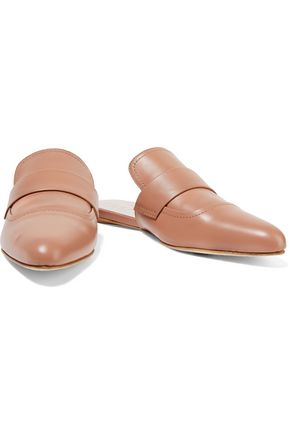 Marni Leather Slippers In Blush