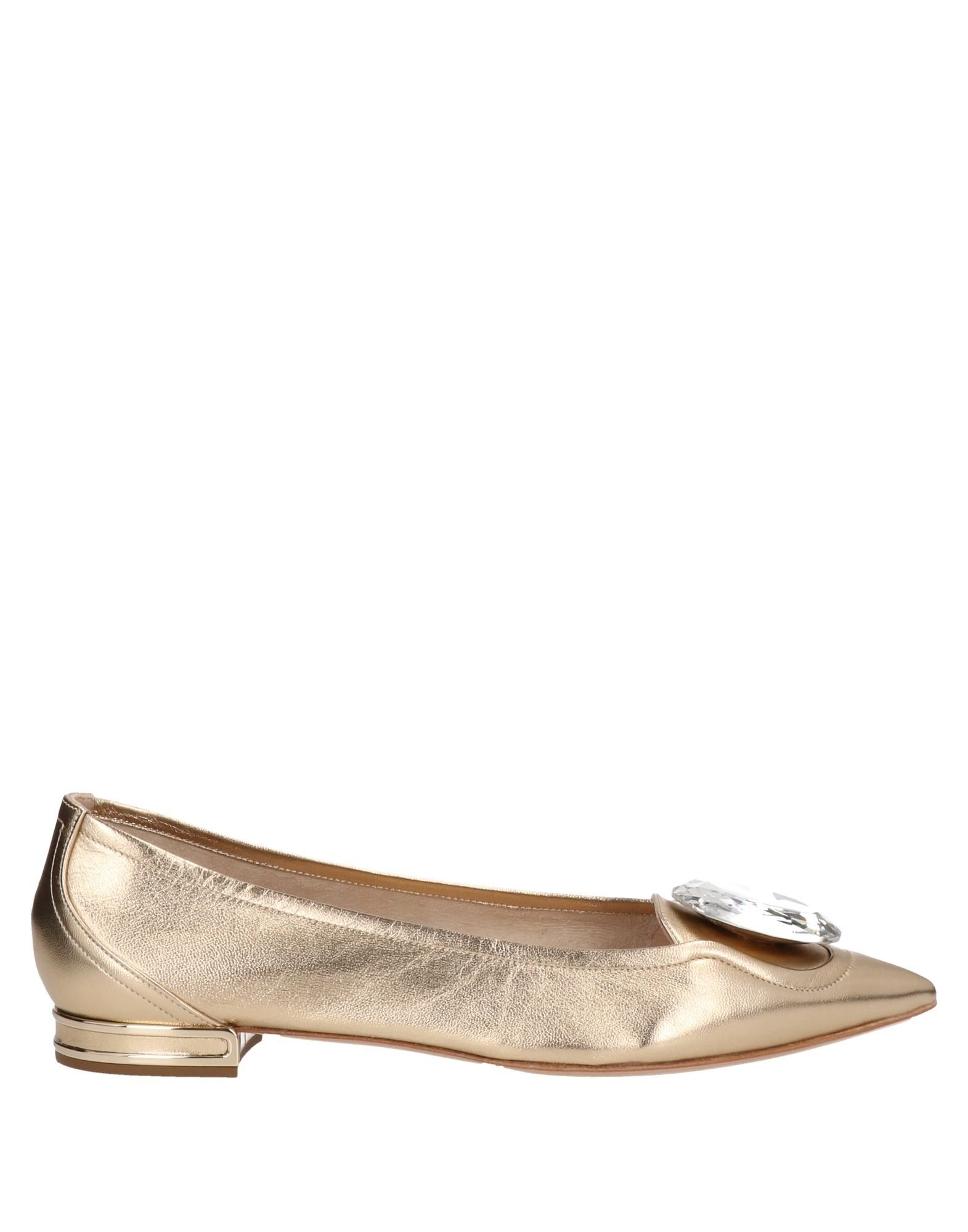 Casadei Ballet Flats In Gold
