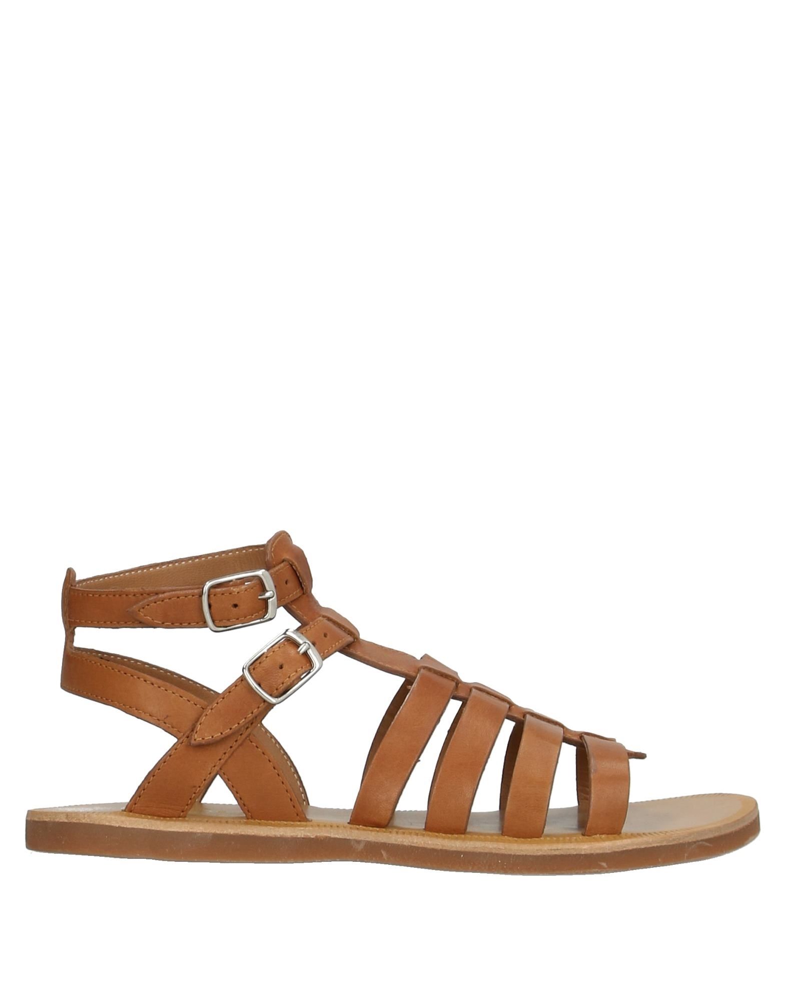 Pom D'api Plagette Leather Cage Sandals In Camel