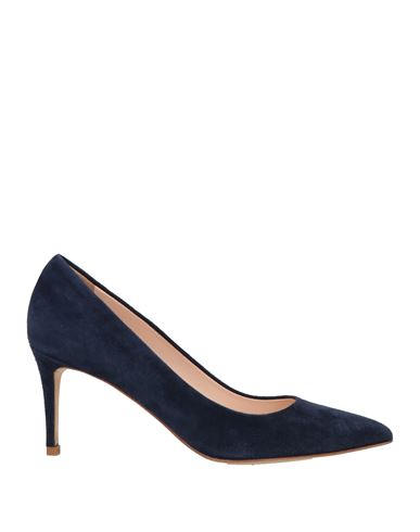 Shop Nicole Bonnet Paris Woman Pumps Navy Size 9.5 Soft Leather