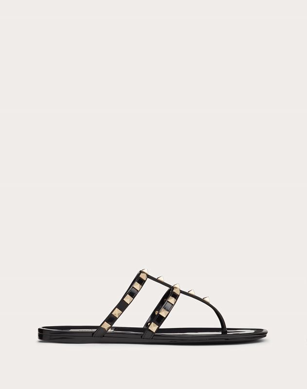 rockstud flat rubber sandals