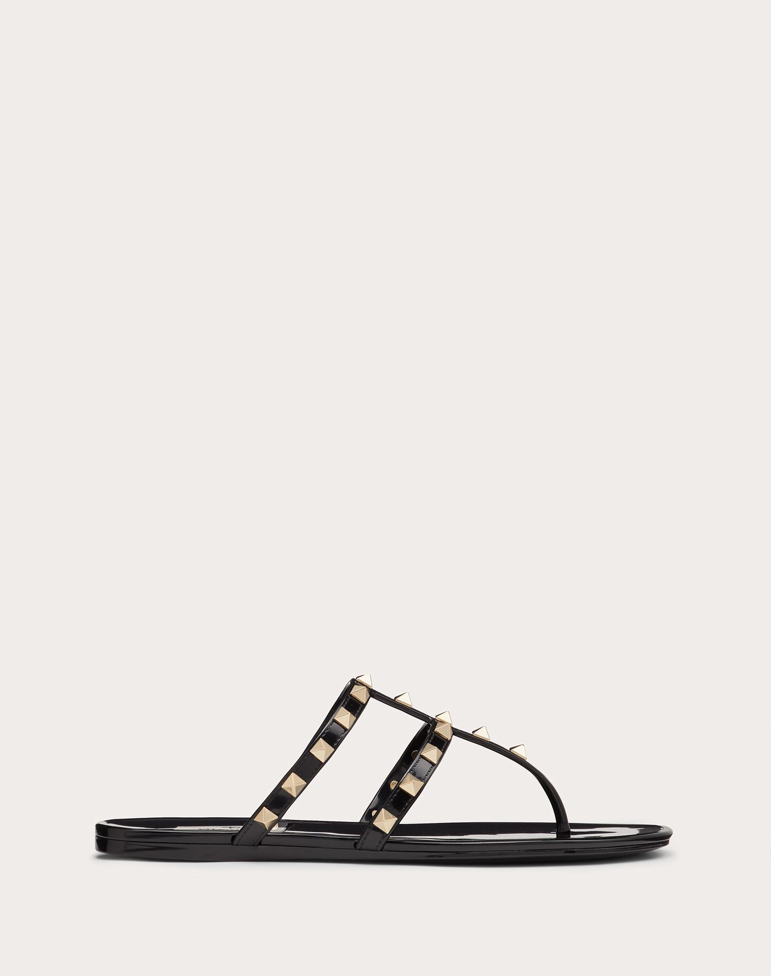 Rockstud Flat Rubber Sandal for Woman | Valentino
