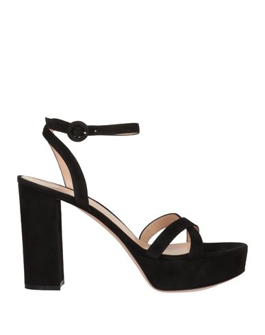 Gianvito Rossi Woman Sandals Black Size 12 Leather