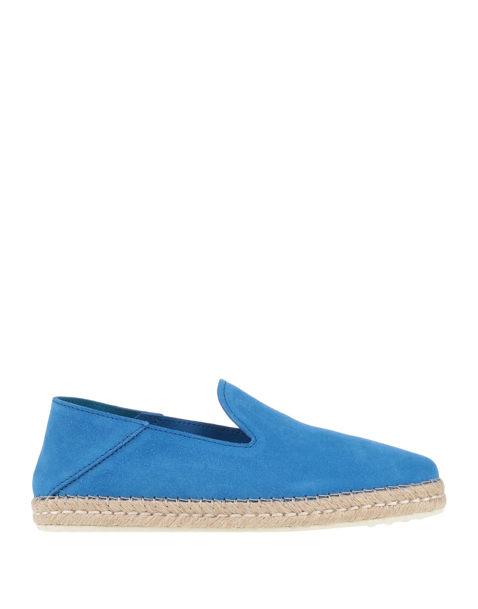 TOD'S TOD'S MAN ESPADRILLES AZURE SIZE 10 SOFT LEATHER