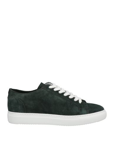 Doucal's Man Sneakers Dark Green Size 9 Soft Leather