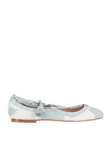 Tod's Woman Ballet Flats Turquoise Size 8 Calfskin In Blue