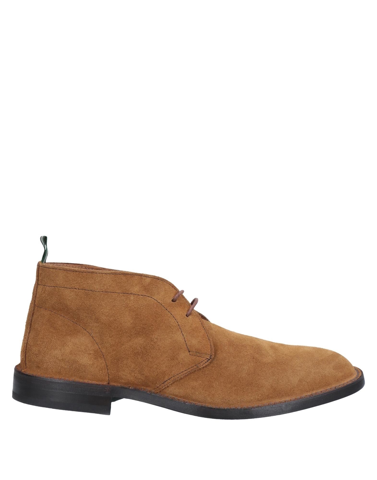 Green George Ankle Boots In Camel