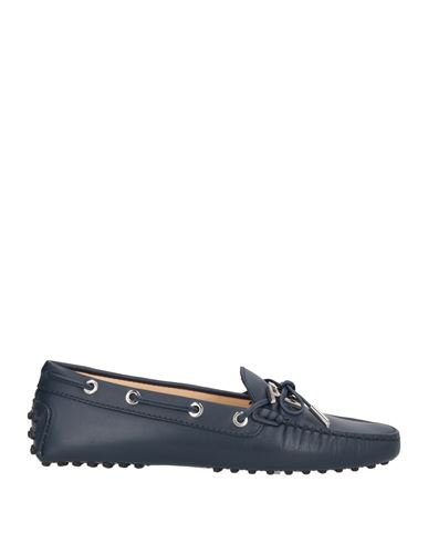 Tod's Woman Loafers Navy Size 8 Leather