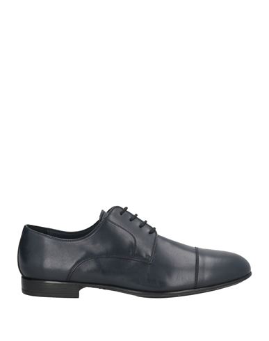 Calpierre Man Lace-up Shoes Navy Size 6.5 Leather