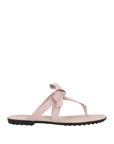 Tod's Woman Thong Sandal Light Pink Size 5.5 Leather