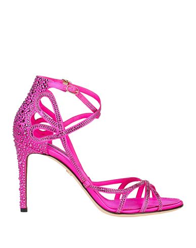 Shop Dolce & Gabbana Woman Sandals Fuchsia Size 8 Textile Fibers In Pink