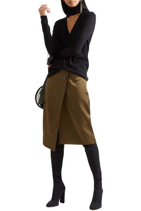 Gianvito Rossi 105 Perforated Stretch-knit Over-the-knee Boots In Black