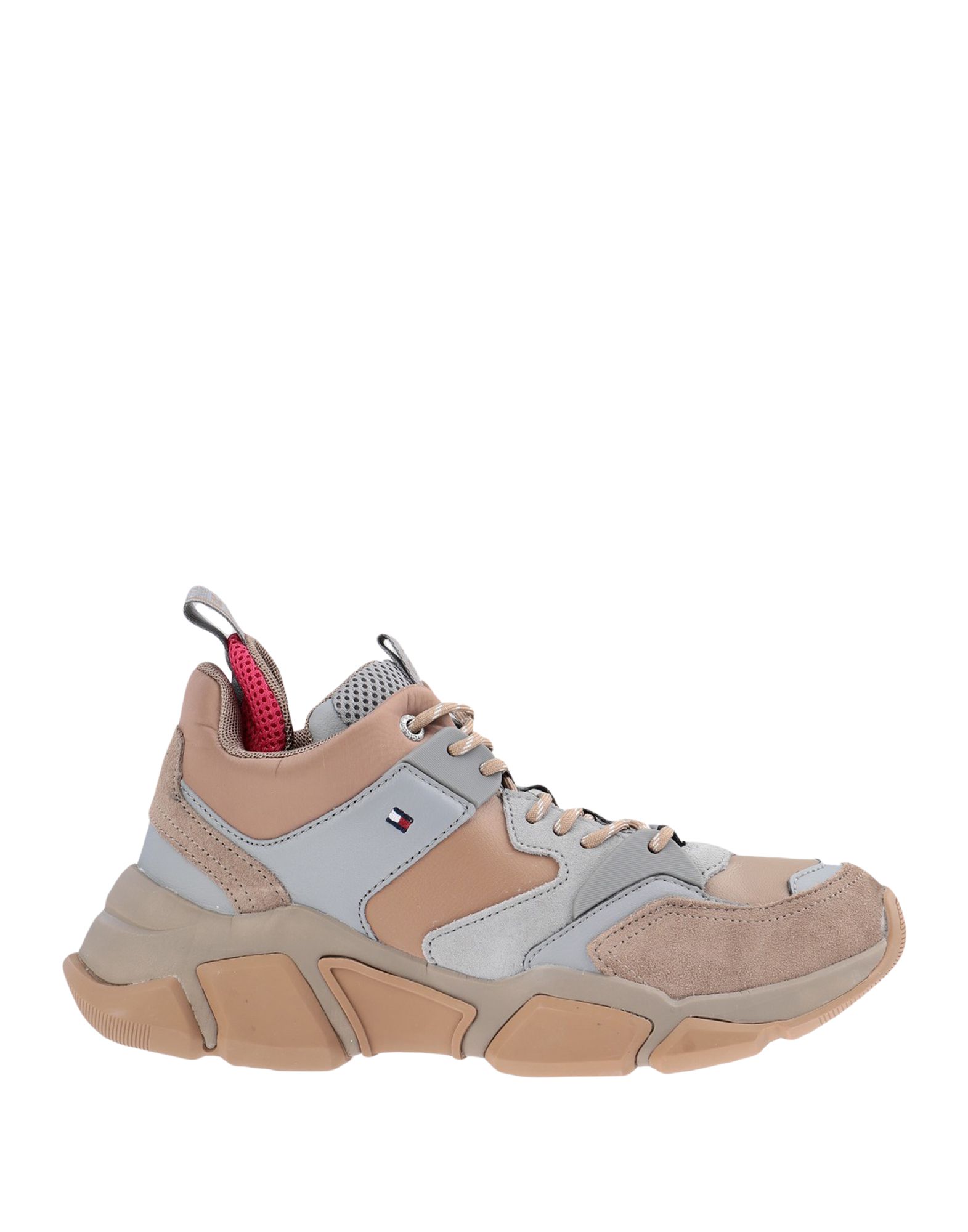 《セール開催中》TOMMY HILFIGER レディース スニーカー キャメル 36 革 52% / ポリウレタン 26% / ポリエステル 22% MID CUT CHUNKY SNEAKERS