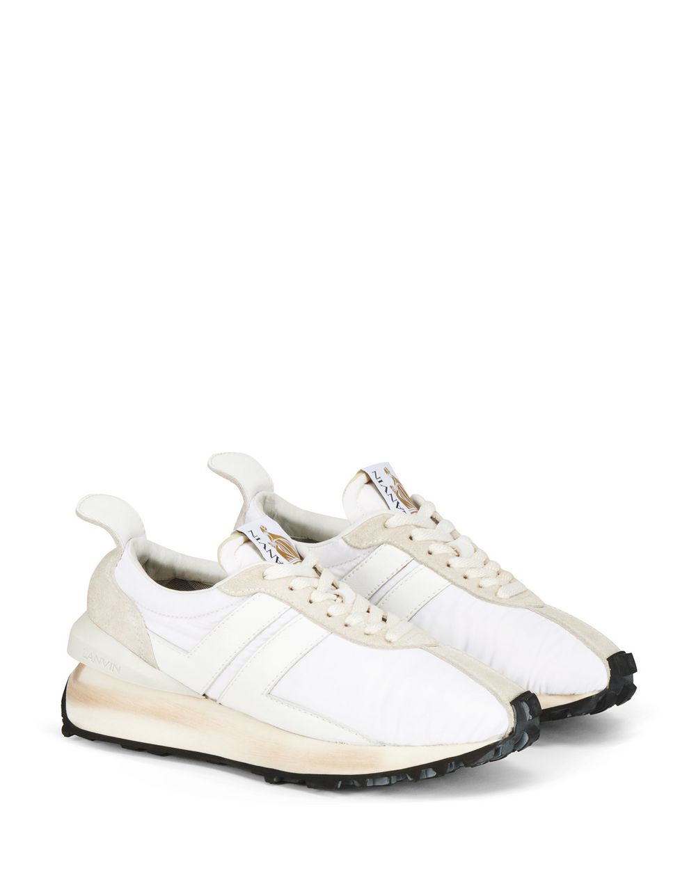 lanvin bumper sneaker on feet