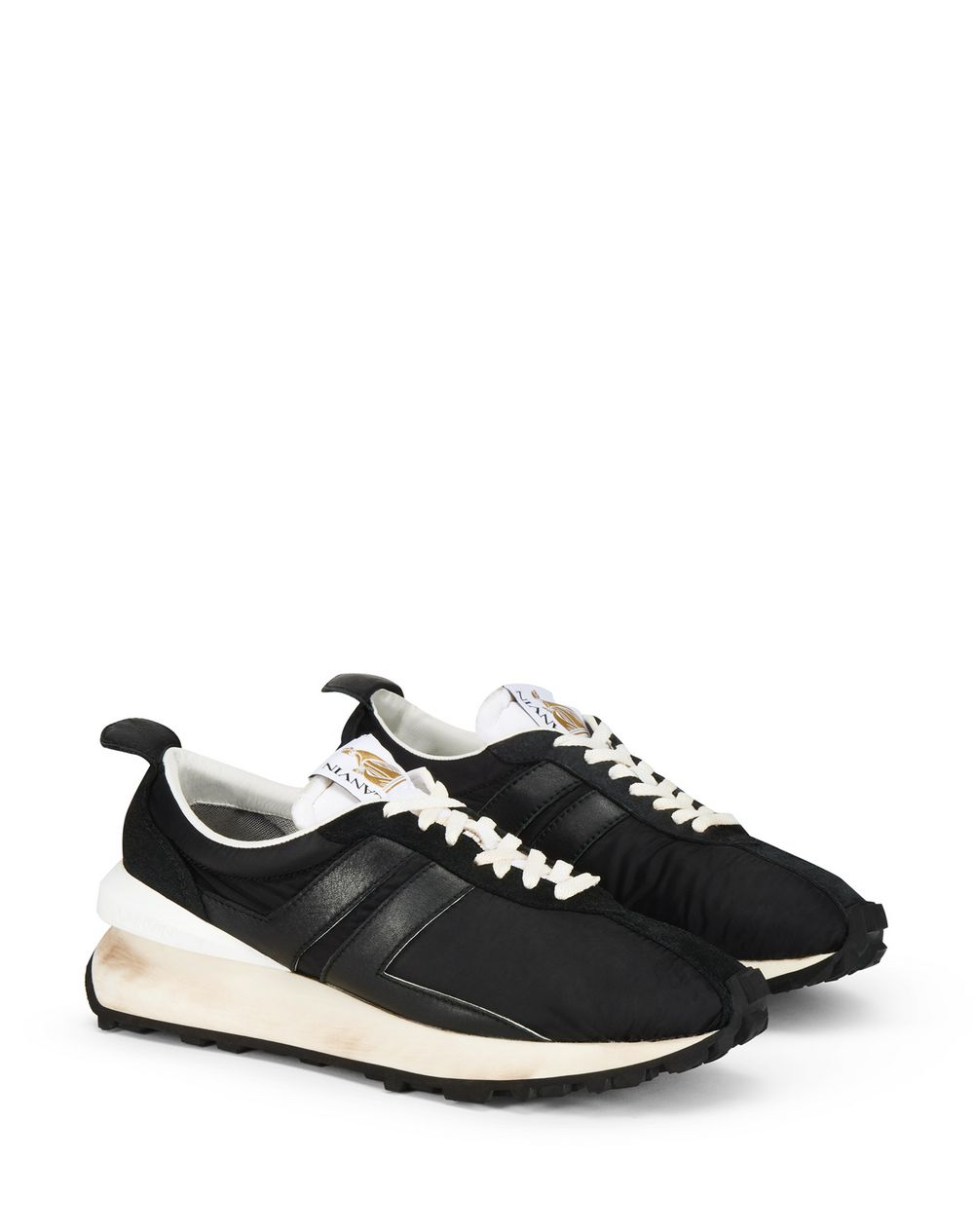 lanvin bumper sneaker on feet