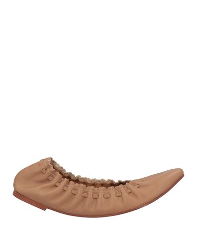 See By Chloé Woman Ballet Flats Camel Size 8.5 Goat Skin In Beige