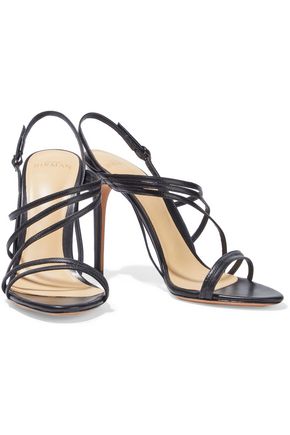 Click to view more detailed imagery on our partner's website Alexandre Birman Leather Slingback Sandals In Black