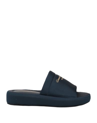 Gianvito Rossi Woman Sandals Midnight Blue Size 7.5 Textile Fibers
