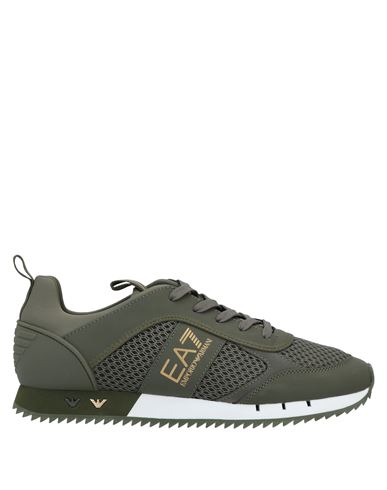 Man Sneakers Military green Size 10.5 Polyester, Elastane, Polyurethane coated, Thermoplastic polyurethane
