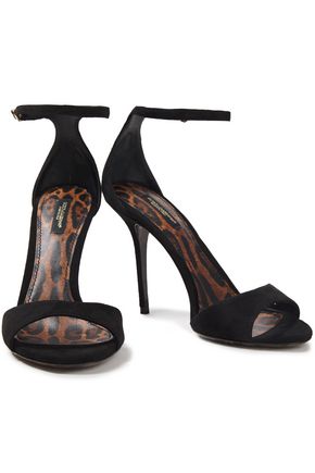 Dolce & Gabbana Suede Sandals In Black