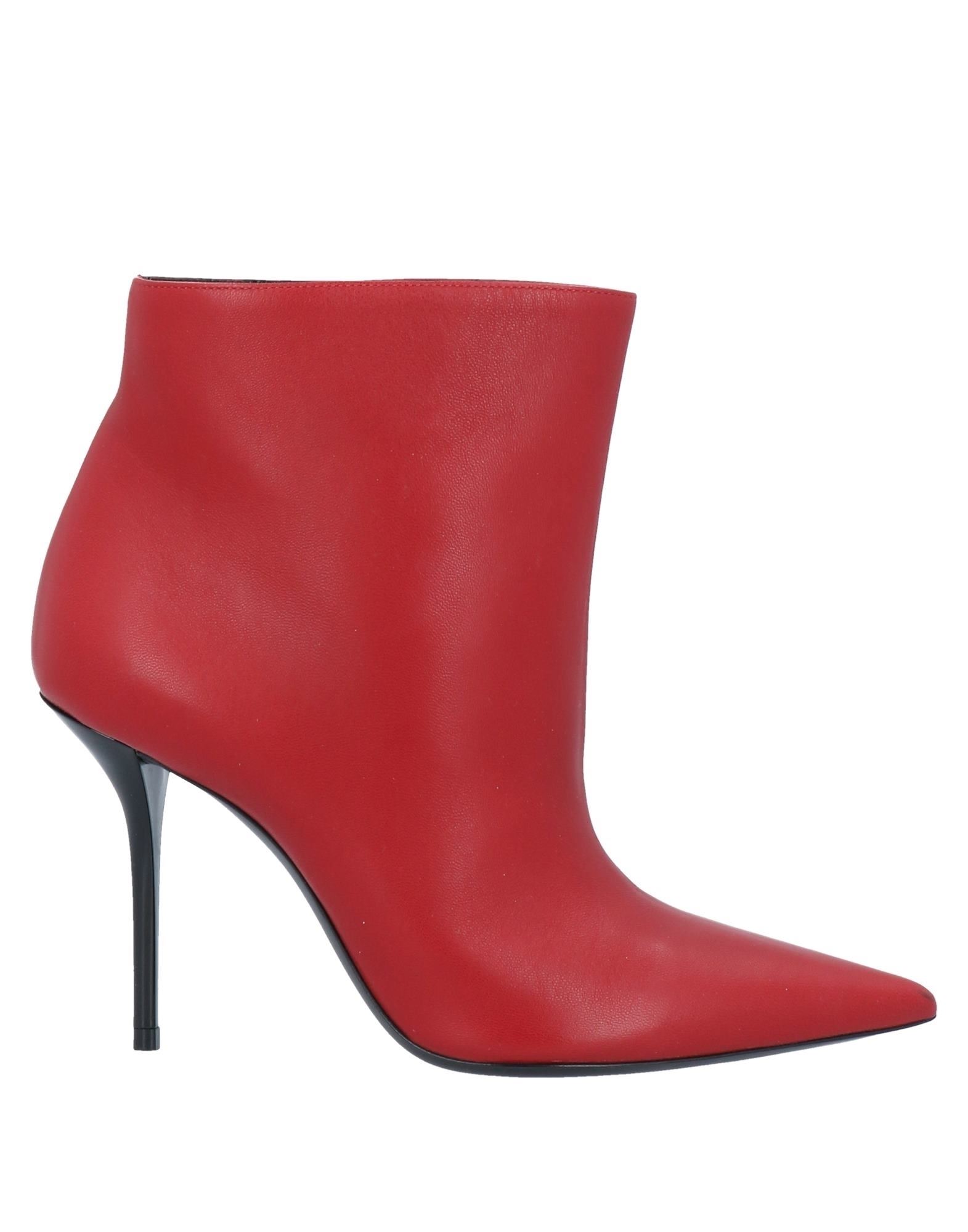 Saint Laurent Ankle Boots In Red