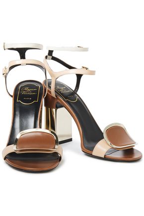 Roger Vivier Woman Buckle-embellished Leather Sandals Blush