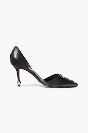 Roger Vivier Woman Crystal-embellished Color-block Leather Pumps Black