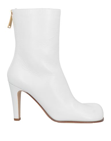 Shop Bottega Veneta Woman Ankle Boots Off White Size 8 Soft Leather