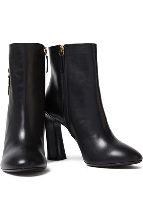 Roger Vivier Woman Embellished Leather Ankle Boots Black