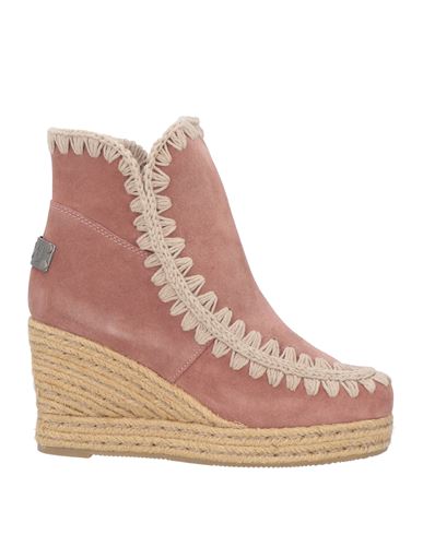 Shop Mou Woman Ankle Boots Pastel Pink Size 6 Soft Leather