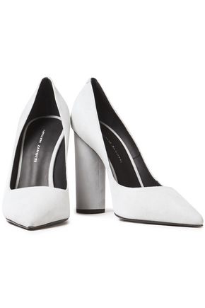 Shop Giuseppe Zanotti Crudelia 110 Suede Pumps In Light Gray