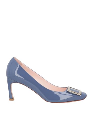 Roger Vivier Woman Pumps Pastel Blue Size 10 Soft Leather